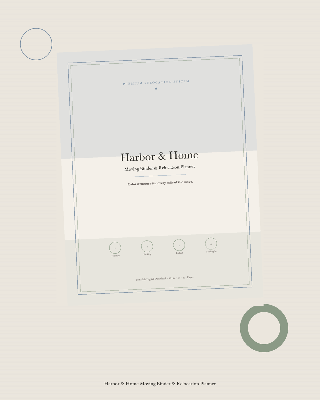 Lifestyle mockup of planner pages