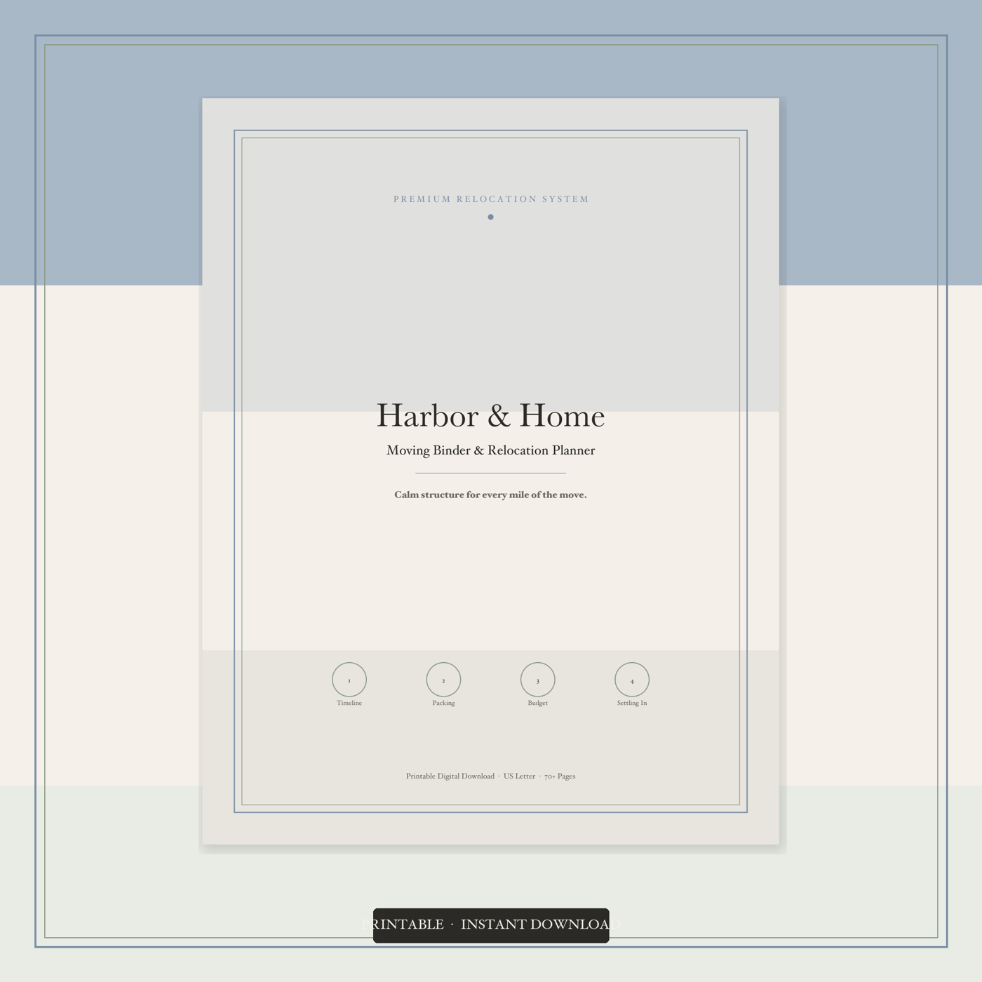 Harbor and Home moving binder cover