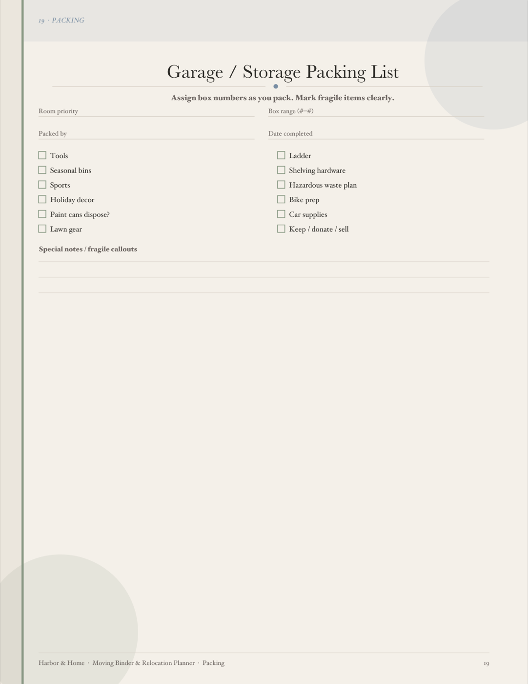 Interior sample page